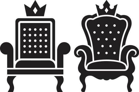 Two thrones representing power royalty and leadership.