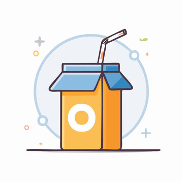 Juice Box with Straw Icon