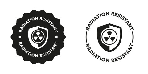 Obraz premium Radiation resistant sign for protective clothes or material.