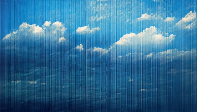 color halftone texture of blue sky with clouds abstract cloud pattern dotted pixel texture background with copy space vintage cloudy sky