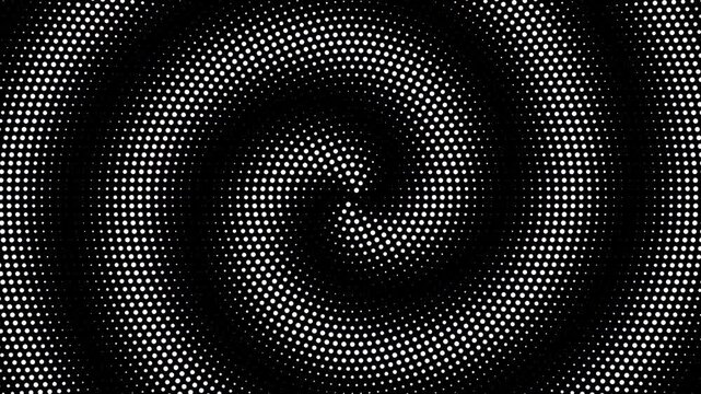 Halftone Spiral Overlay Abstract Animation