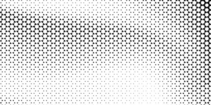 Triangular Halftone Texture Retro wave Vector Geometric Technology Abstract Background. Half Tone Triangles Retro Colored Pattern. Minimal 80s Style Dynamic Tech Structure Wallpaper