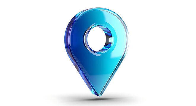 3D blue map location pin marker symbol with location navigation position isolated direction destination geolocation mapmarker navigationicon