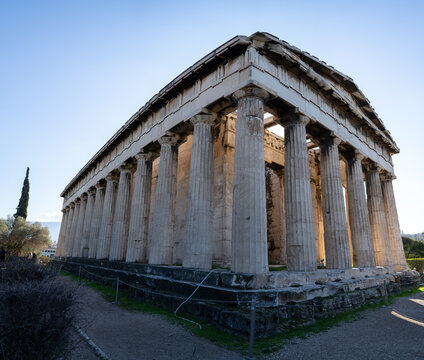 Temple of Hephaestus ancient Greek Doric temple in Athens Greece
