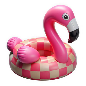 Pink flamingo inflatable pool float