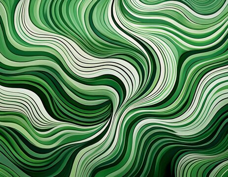 a stylized abstract pattern featuring irregular green and white zebra like stripes creating a decorative textured background
