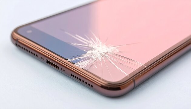 割れているスマートフォン