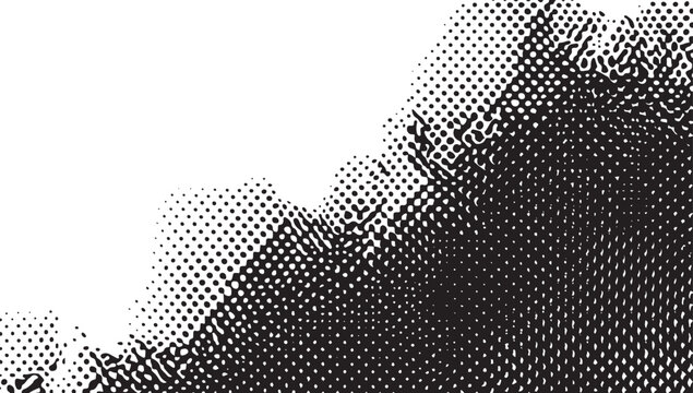 Black and white halftone dot pattern texture