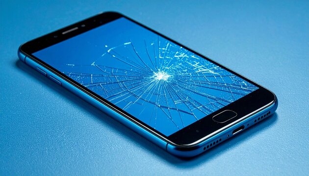割れているスマートフォン