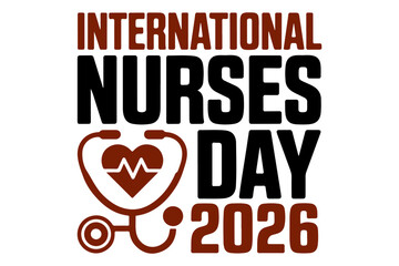 Fototapeta premium International Nurses Day 2026, nurse appreciation, medical icons, healthcare symbols, vector illustration
