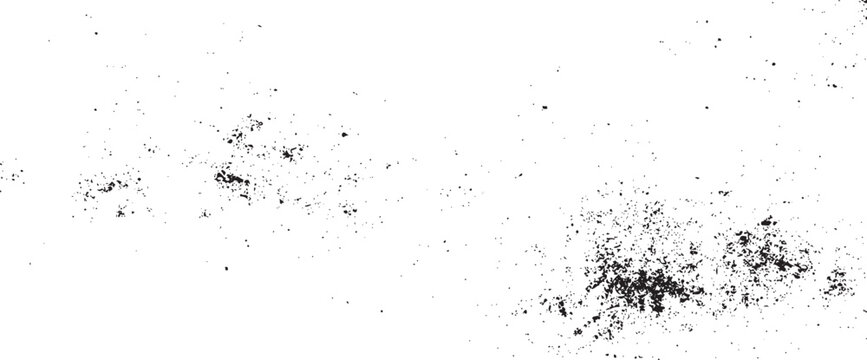 Black grunge dust and speckle texture overlay