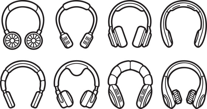 Black and white vector illustration of curly brackets and parentheses Vector