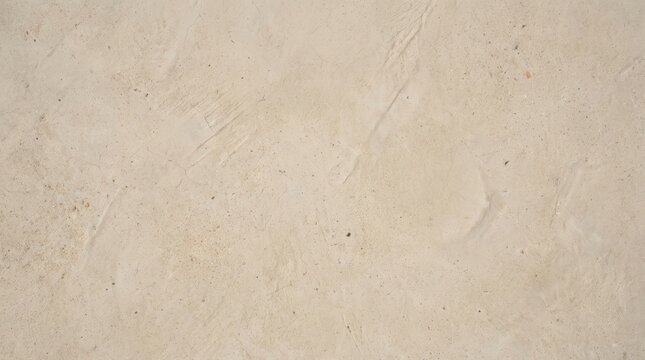 Flat lay background photography showing a smooth minimal beige concrete surface with very fine aggregate and natural imperfections