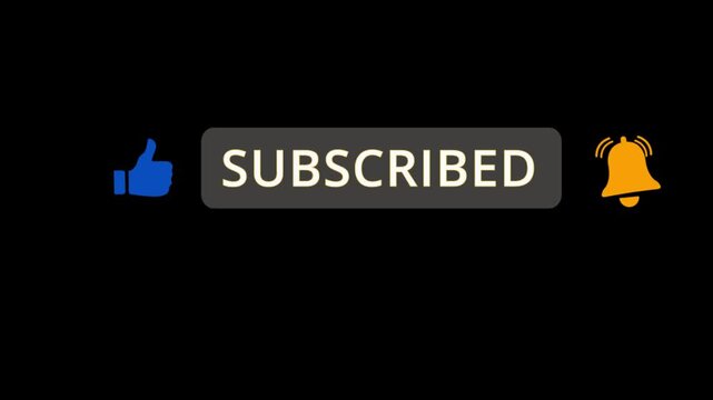 Like subscribe and bell icon animation for video makers