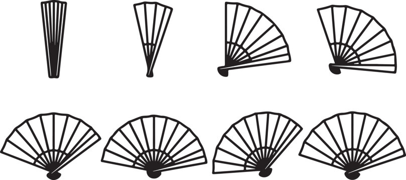Set of lantern and lamp vector icons isolated on white background Vector