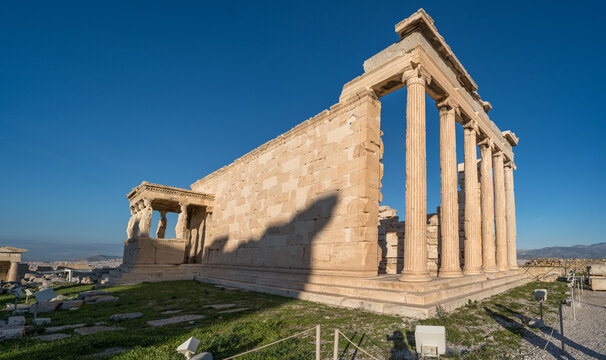 Erechtheion Temple with Caryatids on the Acropolis Athens Greece