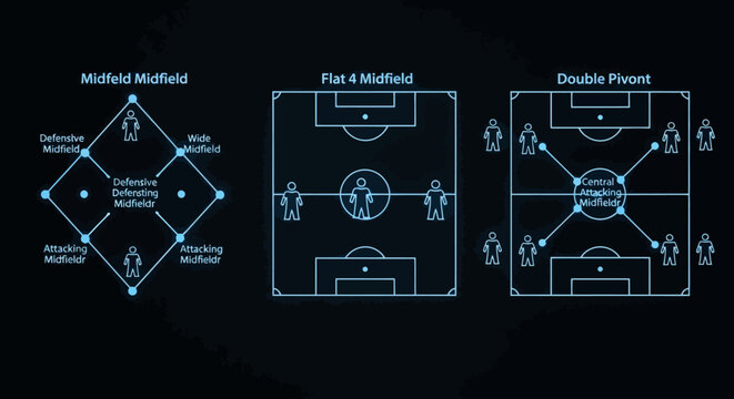 Soccer Formations Tactics Strategies Diagrams.