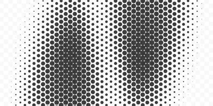 Grunge halftone gradient texture. Fading grit noise background. Sandy gritty wallpaper. Retro pixelated backdrop. Black and white anime or manga comic overlay. Vector textured graphic design