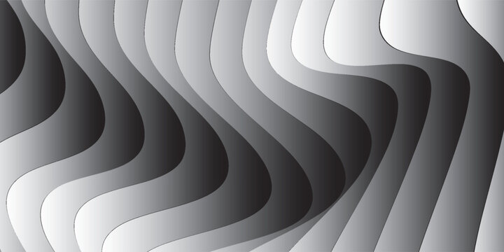 Abstract Wavy Monochrome Gradient Pattern