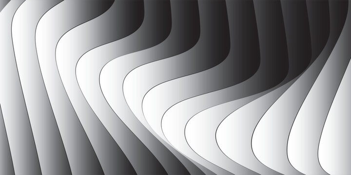 Abstract Wavy Monochrome Gradient Pattern