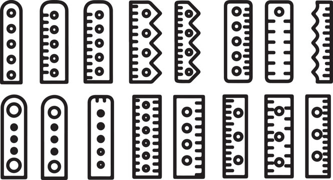 Vector icons of golden wireframe robot hands holding objects Vector