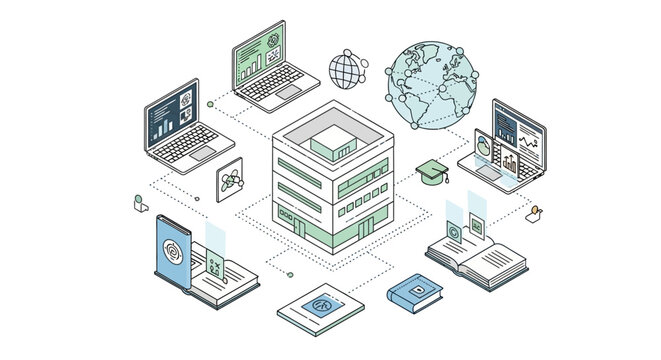 Servers connected to various devices network.
