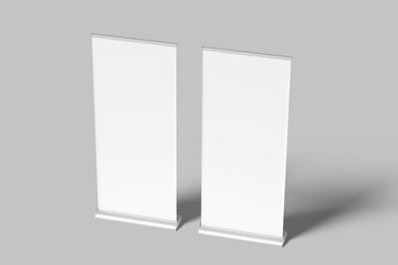 Naklejka premium Rollup Banner Blank Mockup