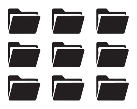 Standard empty folder directory icons for computer desktop operating system user interface.