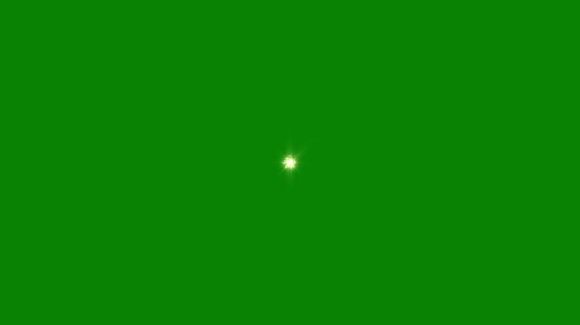 white particles stars exploding transition on green background. Christmas stars burst, light particles glitter.Magic light effect curve trail magic sparkling bokeh effects,4k rejulition