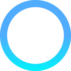 Fototapeta premium Minimal circular gradient frame isolated on transparent background