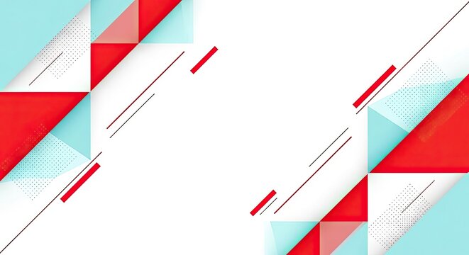 Canada day text copy space background with red and white geometric shapes