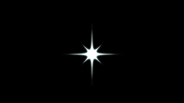 Shimmering light,magic flash or glitter 4k star sparkle vector doodles, glowing light effect,Animation blink twinkle star particle graphic movement black Screen background video.