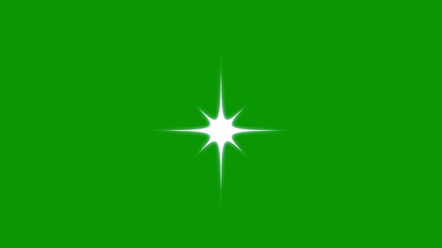 Shimmering light,magic flash or glitter 4k star sparkle vector doodles, glowing light effect,Animation blink twinkle star particle graphic movement green Screen background video.