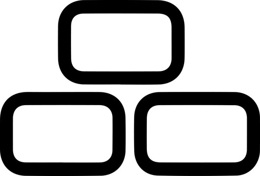 Minimal Layout Grid Outline Icon for User Interface Dashboard Web Design and Application Structure Illustration