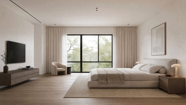  Minimalist studio interior with measured object placement and natural window light. 