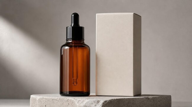 Premium cosmetic dropper bottle and carton box