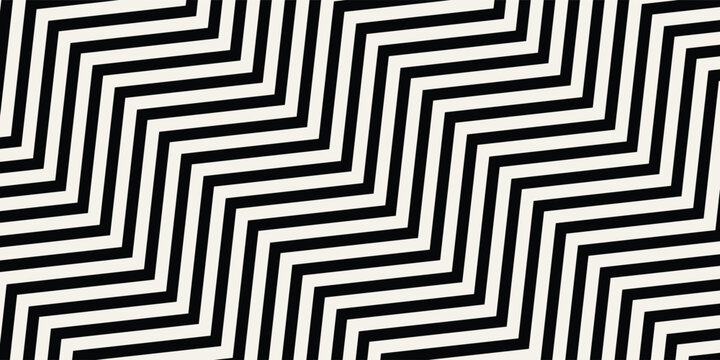 Vector seamless pattern. Modern stylish texture. Repeating geometric tiles with diagonal zigzag volumes