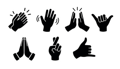 Fototapeta premium Hands in Different Gestures.