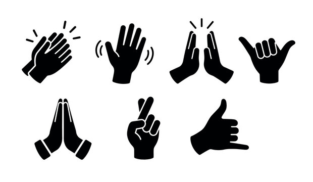 Hands in Different Gestures.