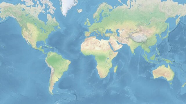 International Flight Path Motion Graphic on World Map, Global Air Travel Animation with Aircraft Route Line
