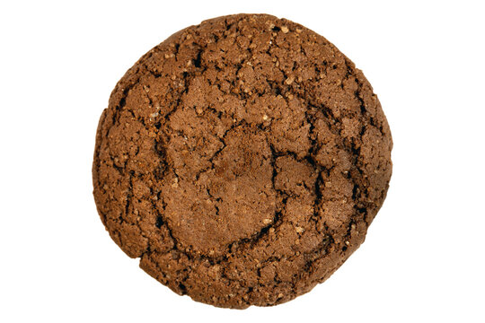 Cracked surface chocolate cookie texture macro detail isolated background