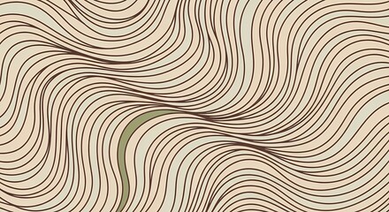 Fototapeta premium Abstract Wavy Lines Pattern with Flowing Organic Curves and Earth Tone Colors