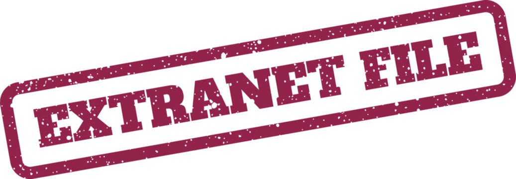 Distressed rubber stamp effect indicating a digital extranet file resource, perfect for technology related interface elements