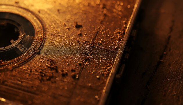 Magnetic Ferrite Dust on Analog Audio Tape &ndash; Retro Media Texture Macro