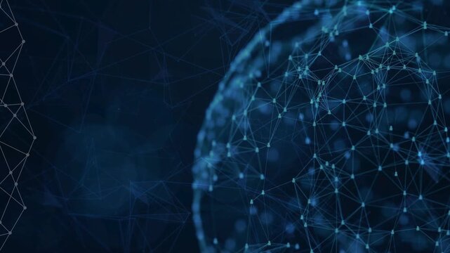 Abstract Digital Network Globe and Plexus Technology Background
