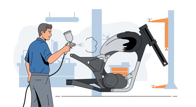 Man inspecting a car chassis.
