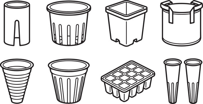 Collection of simple 3d geometric shapes isolated vector icons Vector