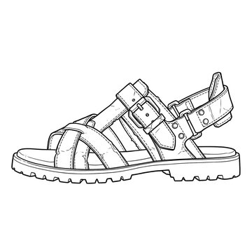 Fantasy Barbarian Sandal Side Profile