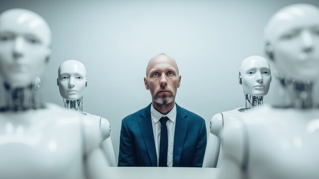 Superintelligence AGI Autonomous Agent Human Robot Meeting