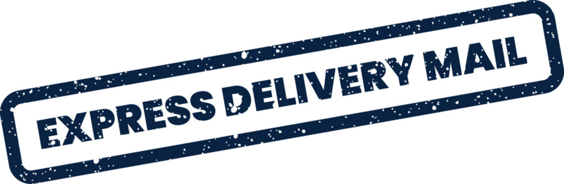 Express delivery mail service stamp with grunge texture, applicable for fast postal communication or package tracking